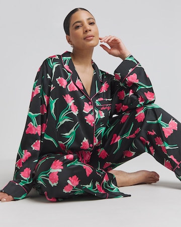 Nobodys Child Satin Revere Long Sleeve PJ Set