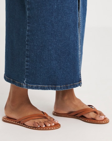 Poppy Two Strap Toe Post Classic Flat Sandals Extra Wide EEE Fit Simply Comfort