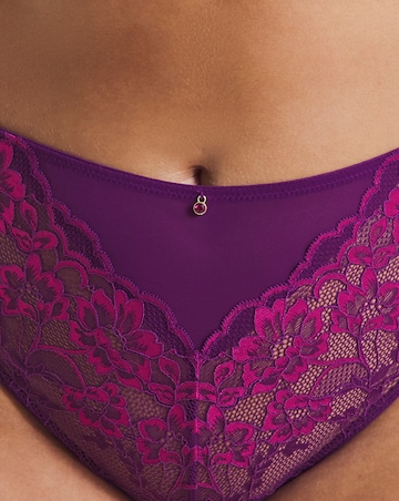 Ann Summers Sexy Lace Planet Two Tone High Waist Brazillian Dark Purple
