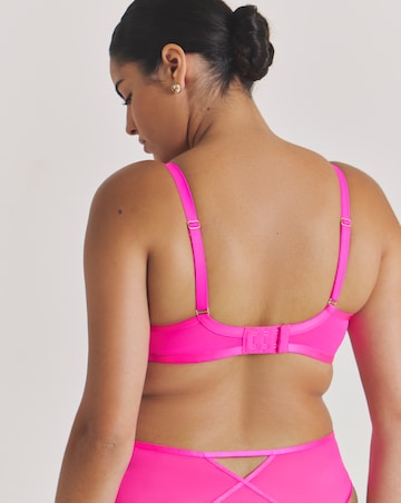 Ann Summers Desiring Decadence Fuller Bust Non Pad Balcony Wired Bra Bright Pink