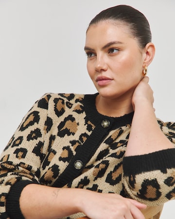 Leopard Print Boxy Cardigan