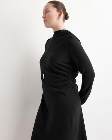 Mango Ruched Midi Dress