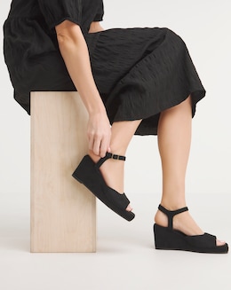 Lexi Barely There Wedge Sandals - Wide Fit (E)