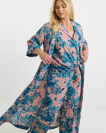 Figleaves Printed Viscose Maxi Dressing Gown