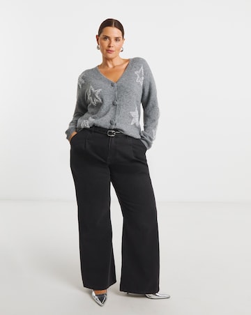 Simply Snug Grey Tinsel Star Cardigan