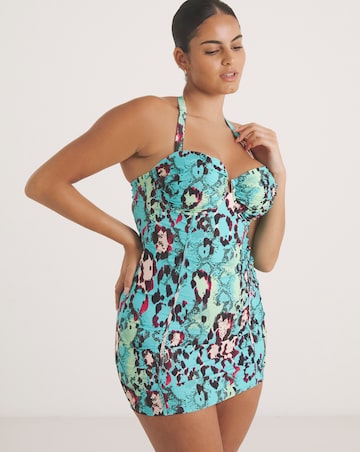 Magisculpt Sculpt Ruched Bandeau Tummy Control Swimdress