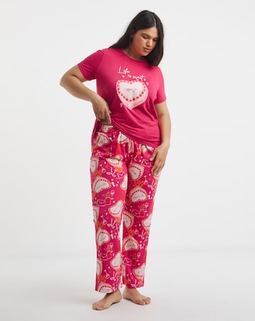 Simply Be Cake Print Pyjama Set