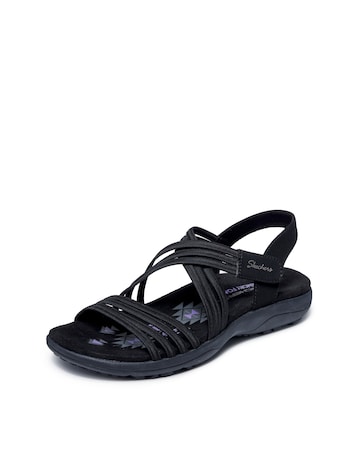 Skechers Reggae Slim Sunny Side 2.0 Black Sandals - Standard Fit (D)