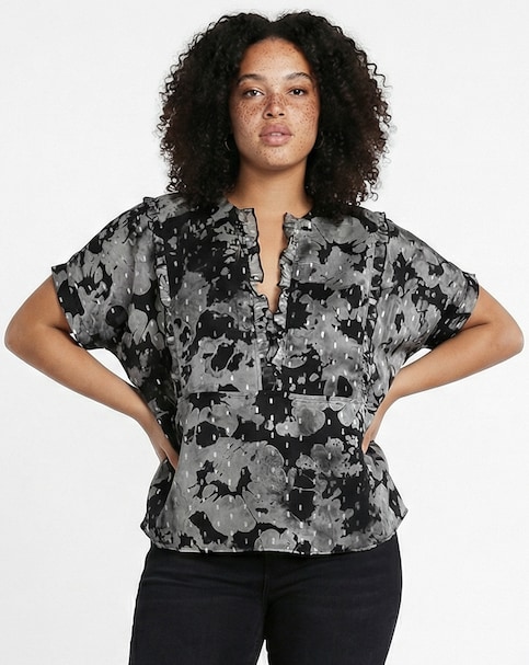 Religion Ruffle Detail Ivy Top