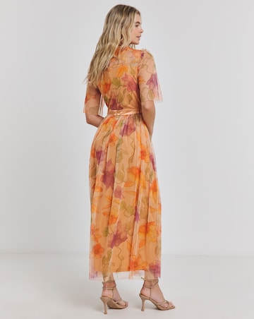 Joanna Hope Mesh Beaded Maxi Dress