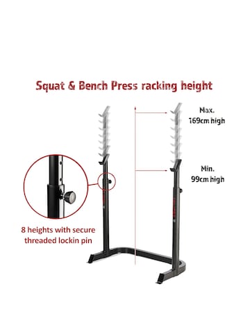 Marcy BE3000 Mid Width Bench and Adjustable Squat Rack
