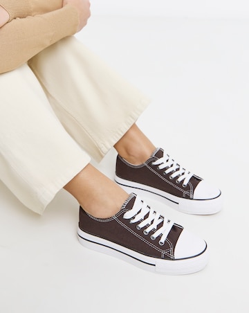 Angel Low Cut Canvas Trainers - Extra Wide Fit (EEE)