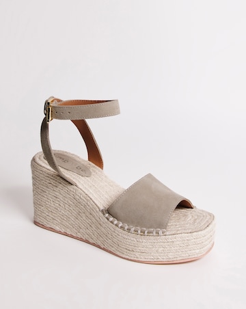 Sissy Suede Espadrille Wedge Sandals Wide Fit