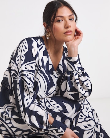 Joanna Hope Printed Long Sleeve Tea Dress