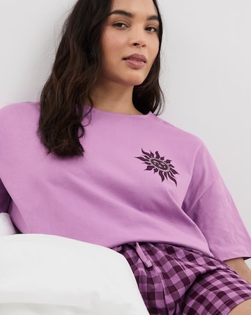 Simply Be Gingham Pyjama Short Set