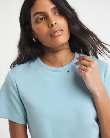 Simply Be Soft Blue Cinched In Waist Top