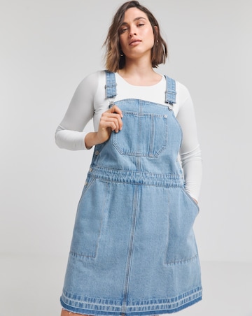 Mini Denim Dungaree Dress