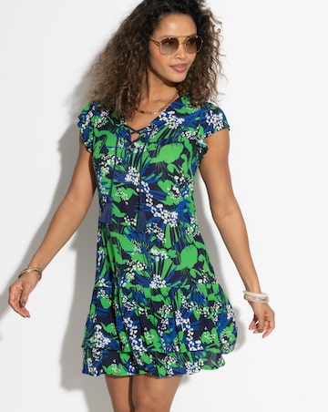 Pour Moi Gracie Crinkle Frill Swing Beach Dress