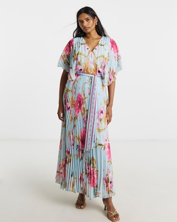 Joanna Hope Printed Pleated Maxi Dress
