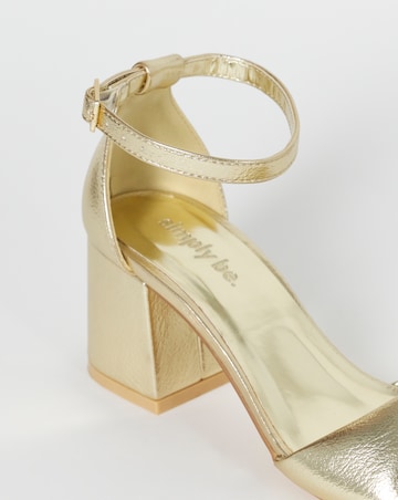 Coco Barely There Block Heel Sandals - Extra Wide Fit (EEE)