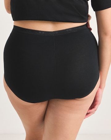 Sloggi 3 Pack Cotton Basic Maxi Knickers, Black, Skintone or White