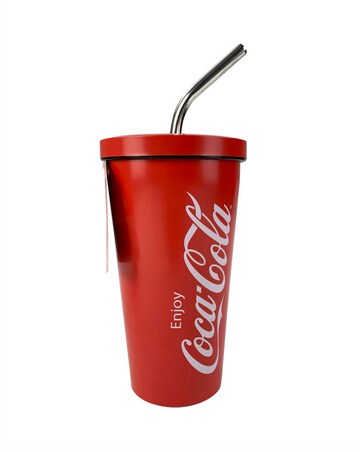 Coca-Cola Stainless Steel Travel Mug with Straw