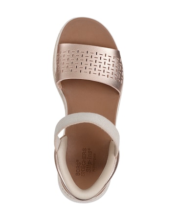 Skechers Bobs Sun Ray Step Aside Slip Ins Rose Gold Sandals - Standard Fit (D)