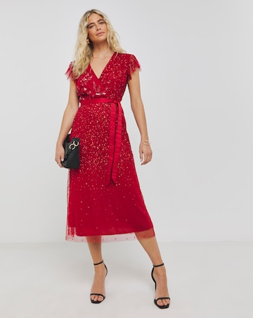 Joanna Hope Beaded Midi Dress