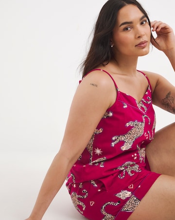 Pretty Secrets Cotton Cami Pyjama Short Set Animal Print