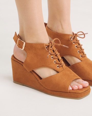 Ariana Shoe Boot Wedge Sandals - Wide Fit (E)