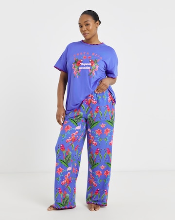Figleaves Parrot Blanket Stitch Pyjama