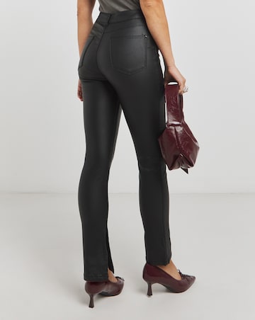 Chloe Split Hem Coated Skinny Jeans