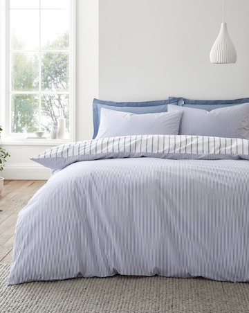 Bianca Hampton Stripe 100% Cotton Duvet Cover Set
