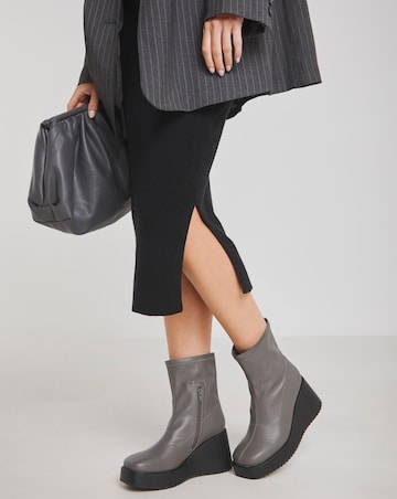 Noah Stretch Upper Wedge Ankle Boots - Extra Wide Fit (EEE)