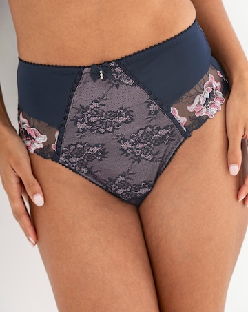 Pour Moi Sofia High Waist Deep Knicker Midnight/Rose