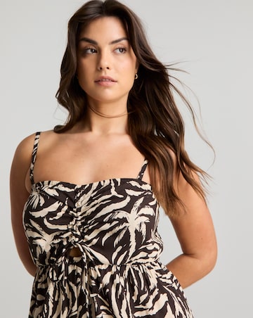 Palm Print Beach Jumpsuit