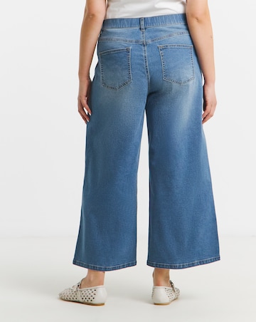 Pretty Blue 24/7 Crop Wide Leg Jeans