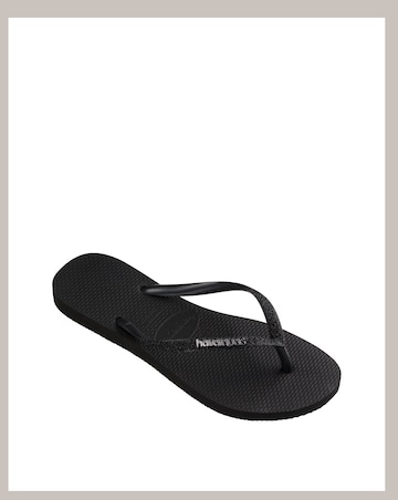 Havaianas Slim Glitter II Toe Post Flip Flop Sandals