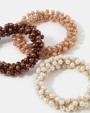 Accessorize 3-Pack Pearl Hair Scrunchies