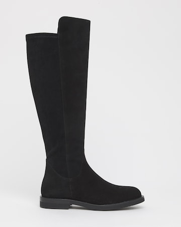 Liv Knee High Suede Riding Boots - Extra Wide Fit (EEE) & Super Curvy Calf