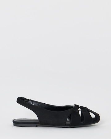 Sora Slingback Hardware Detail Ballerina Shoes - Wide Fit (E)