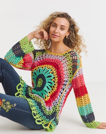 Joe Browns Fiesta Crochet Jumper
