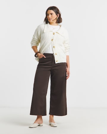 Chocolate 24/7 Crop Wide Leg Jean