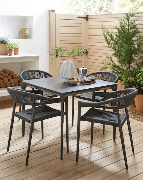 Sicily Premium Sintered Stone 4 Seater Dining Set