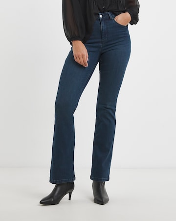 Super Stretch Premium Denim Indigo Flared Jeans