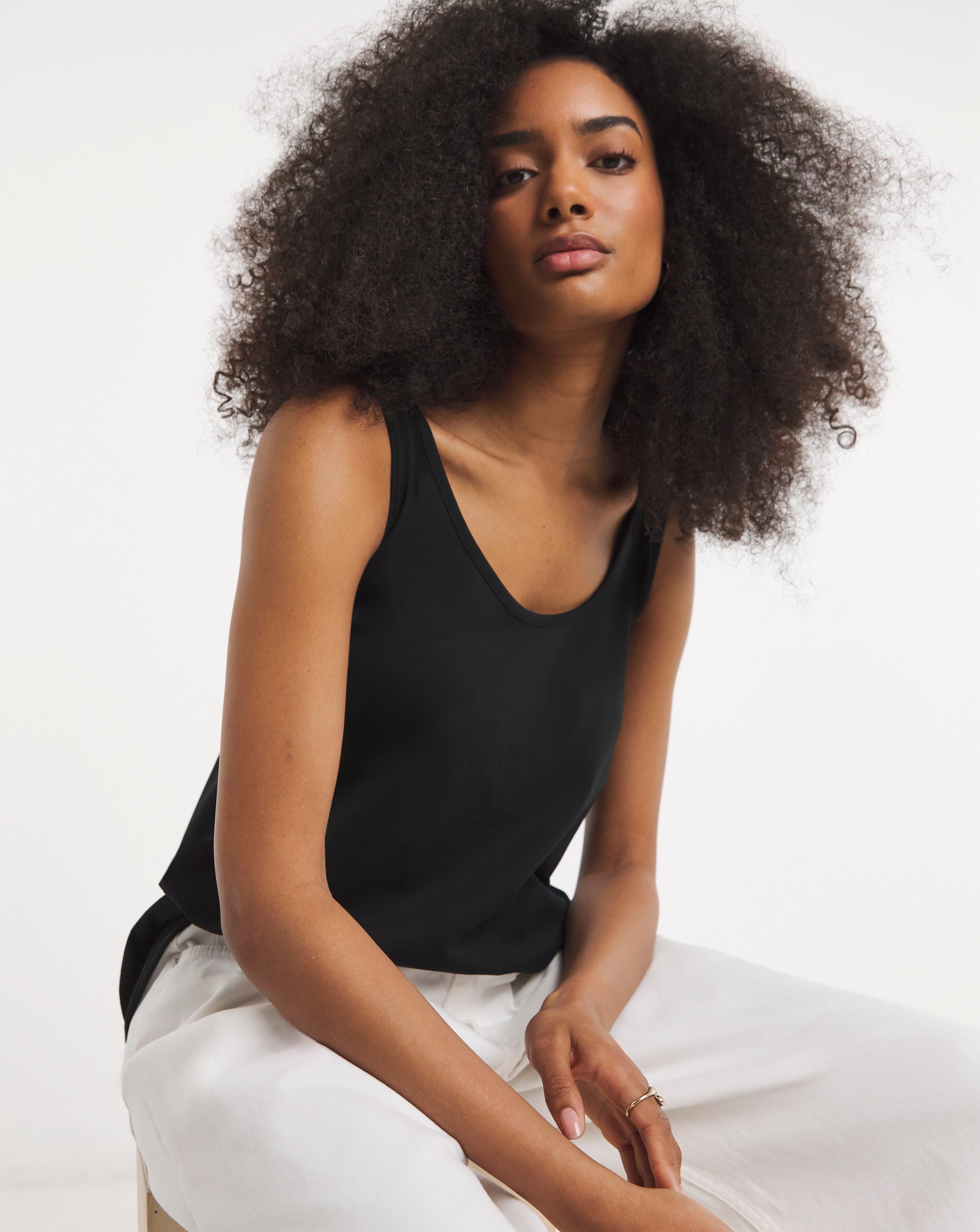Simply Be Black Cotton Slouch Vest