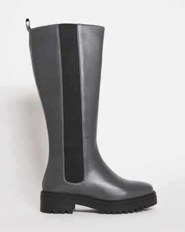 Leather High Leg Chunky Chelsea - Wide Fit (E) & Standard Calf