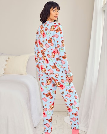 Chelsea Peers Classic Crew Neck Pyjama Set Chocolate Box Print