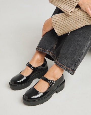 Dawn Mary Jane Flat Shoes Wide E Fit