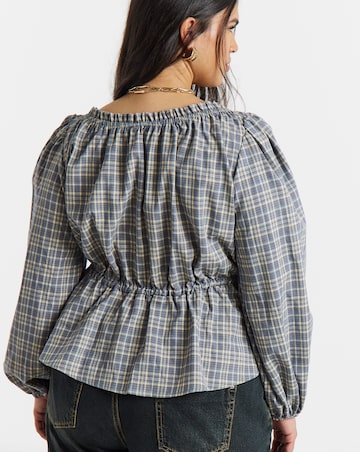 Cinch Square Neck Prairie Blouse